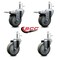 Service Caster 4'' Gray Poly Wheel Swivel 7/16'' Stem Caster Set 2 Total Lock Brake, 4PK SCC-GRTTL20S414-PPUB-716138-2-S-2 - alternate 4